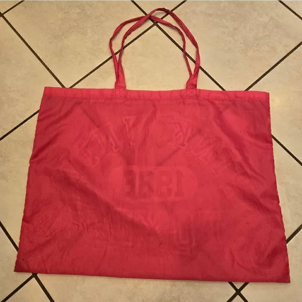 Victoria Secret Pink Vintage Nylon Tote Bag 1986 Pink University Foxes
